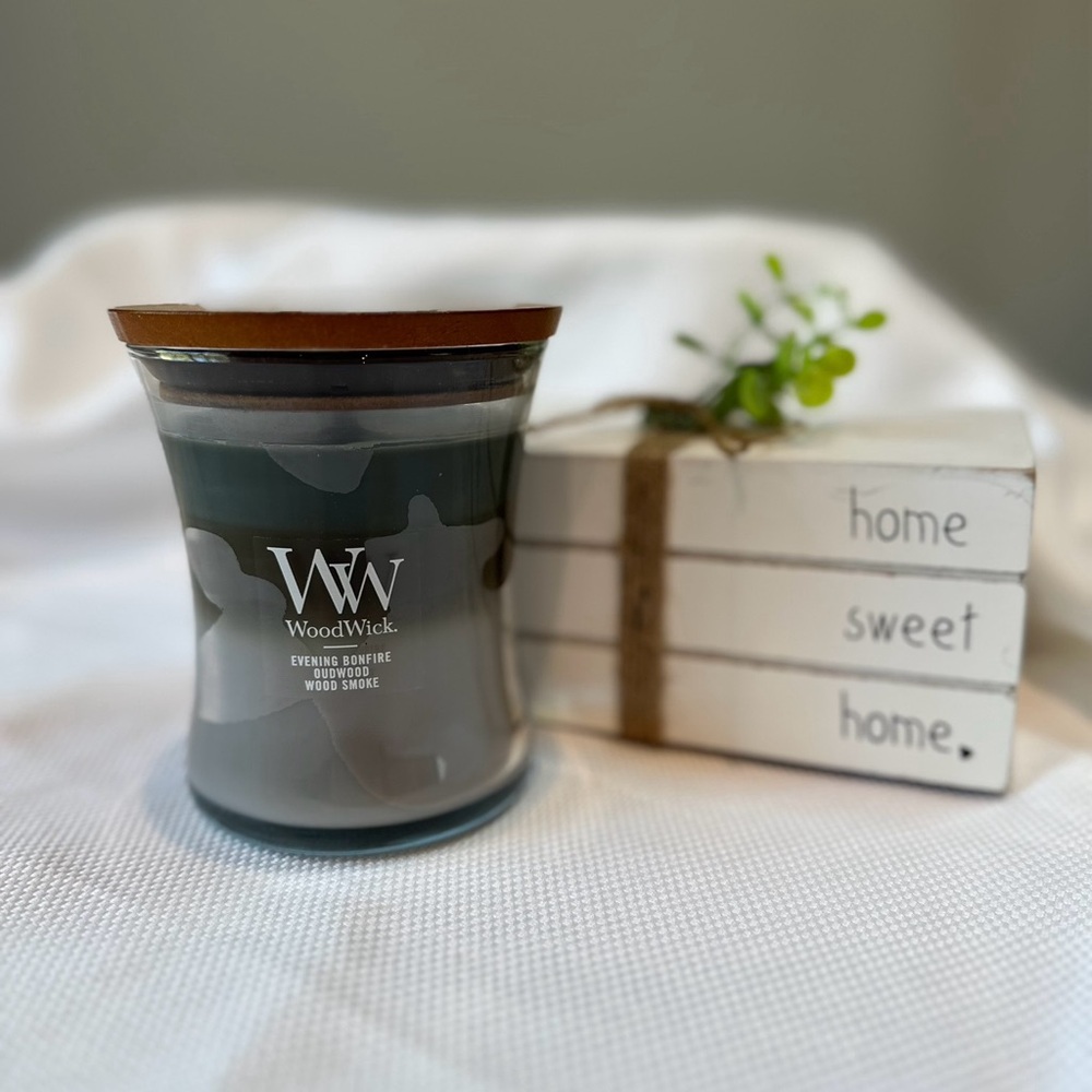 WoodWick Evening Bonfire Candle - Dark Gray, Candle Only